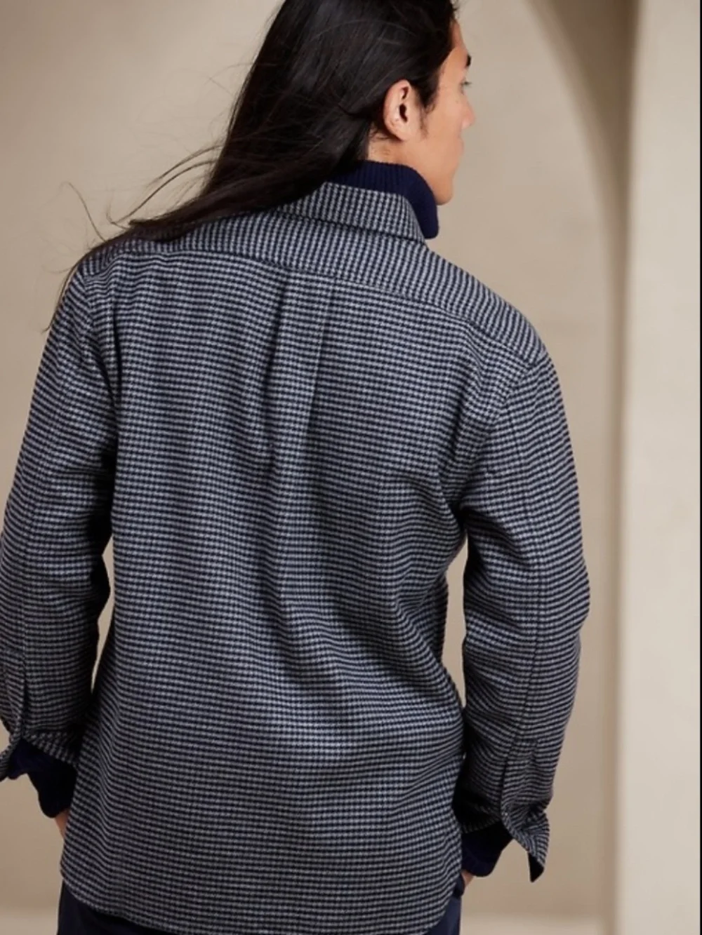Banana Republic Men's Blue Explorer Heavy Flannel Shirt Jacket Size L